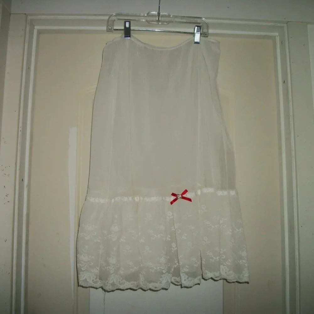 BOW PINUP AESTHETIC COTTAGECORE VINTAGE PETTICOTT 50S 60S SM - Picture 1 of 3